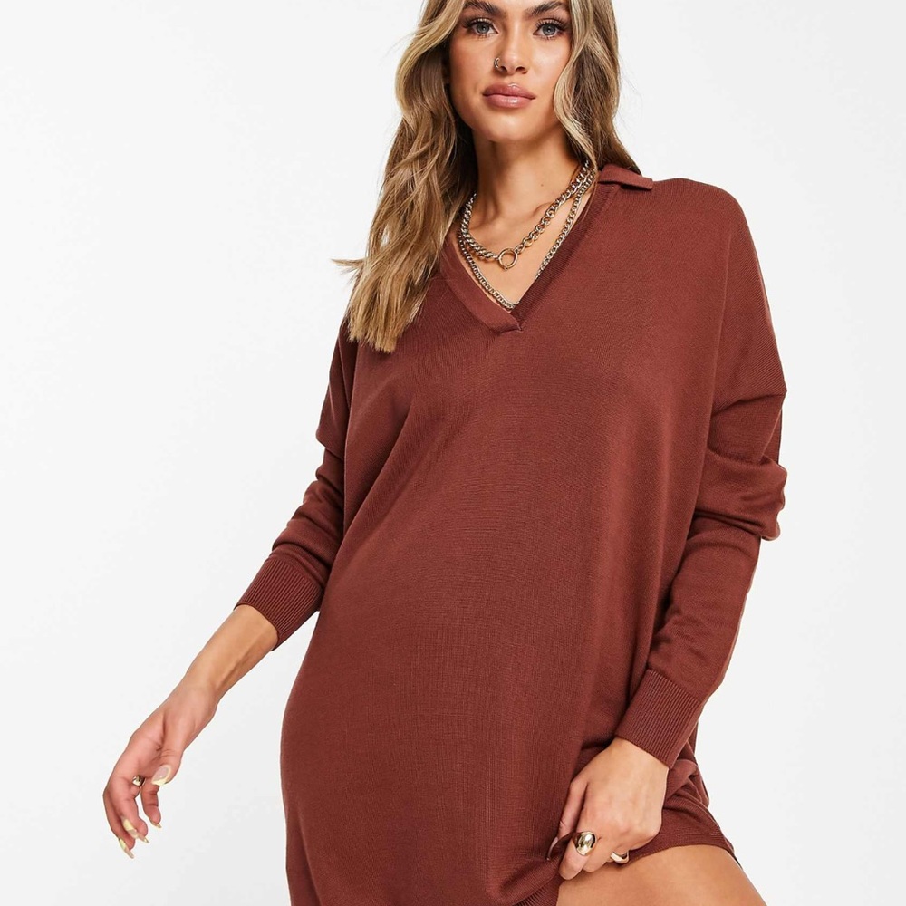 ASOS Elegant Brown Mini Dress